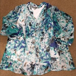 1x cj banks two-fer button down top